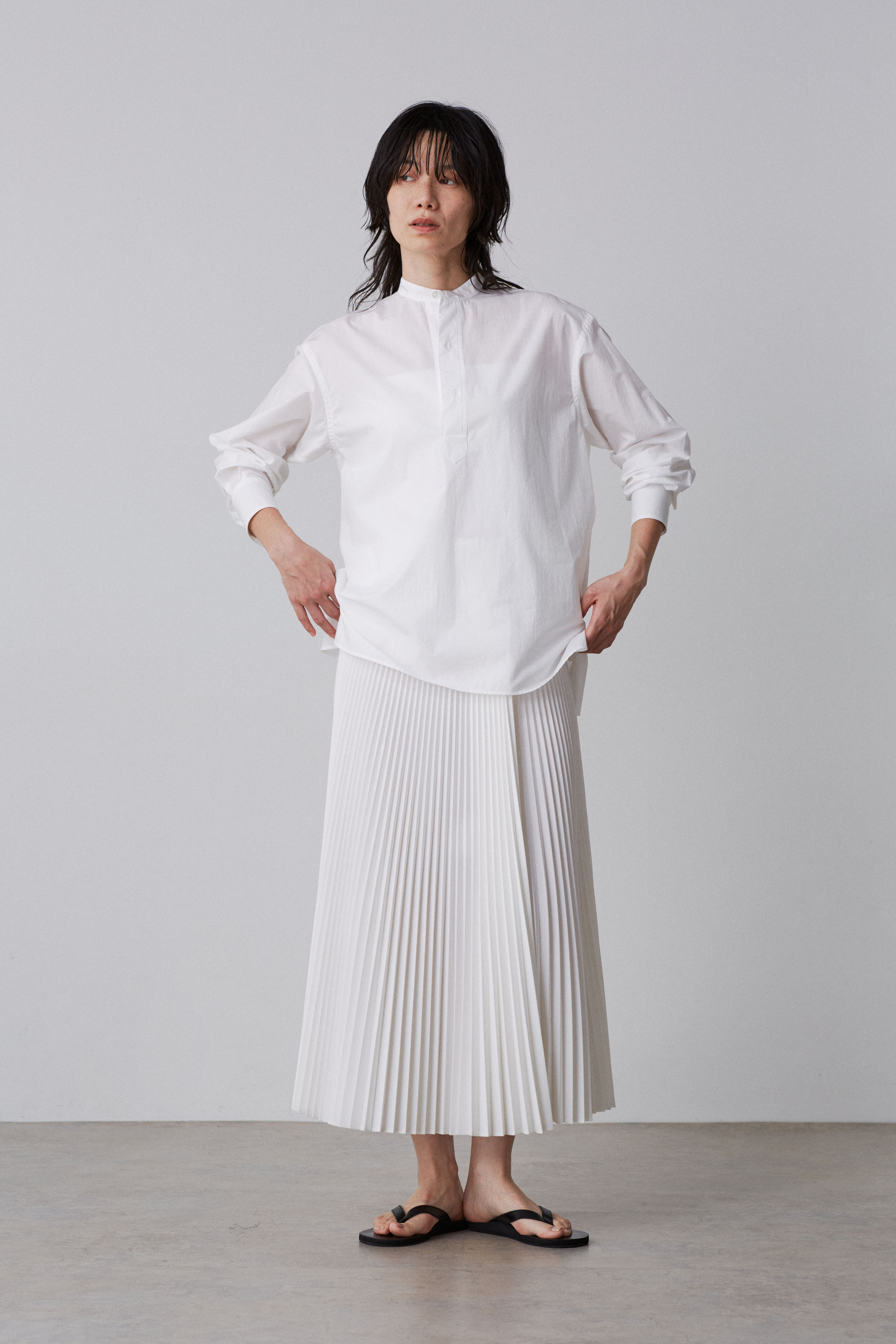 YLEVE 「YLEVE / BOURRIENNE  T/C TWILL SKIRT」|スカート|ホワイト