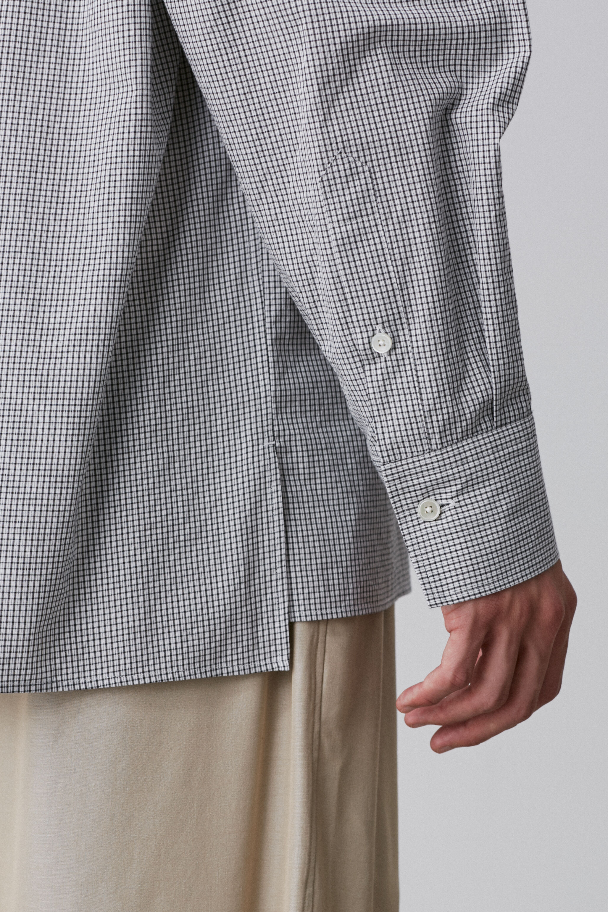 YLEVE 「YLEVE / COTTON STRIPE CHECK PULL OVER SHIRT」|シャツ・ブラウス|