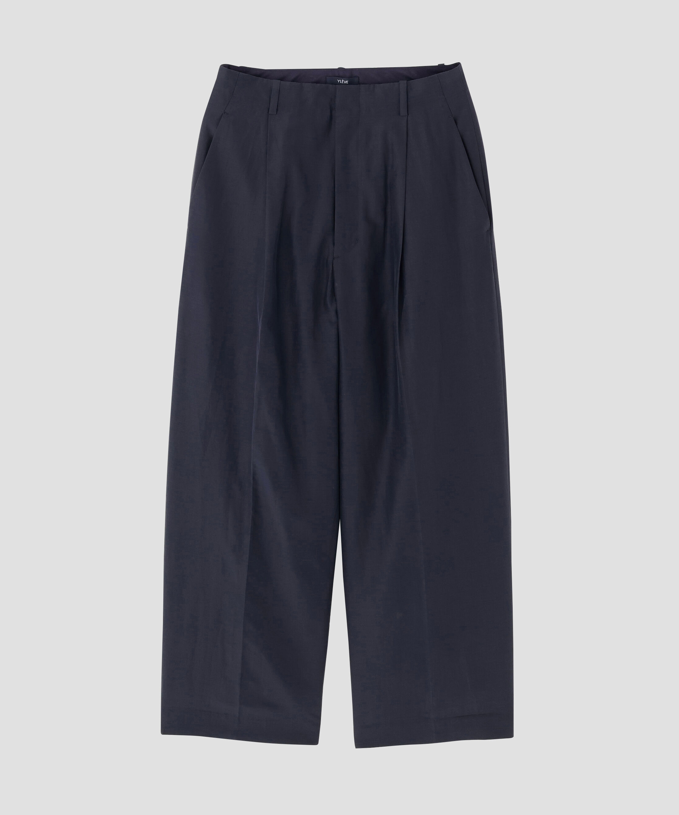 YLEVE 「YLEVE / SILK COTTON CLOTH BIO SUEDE TROUSERS」|その他|ネイビー