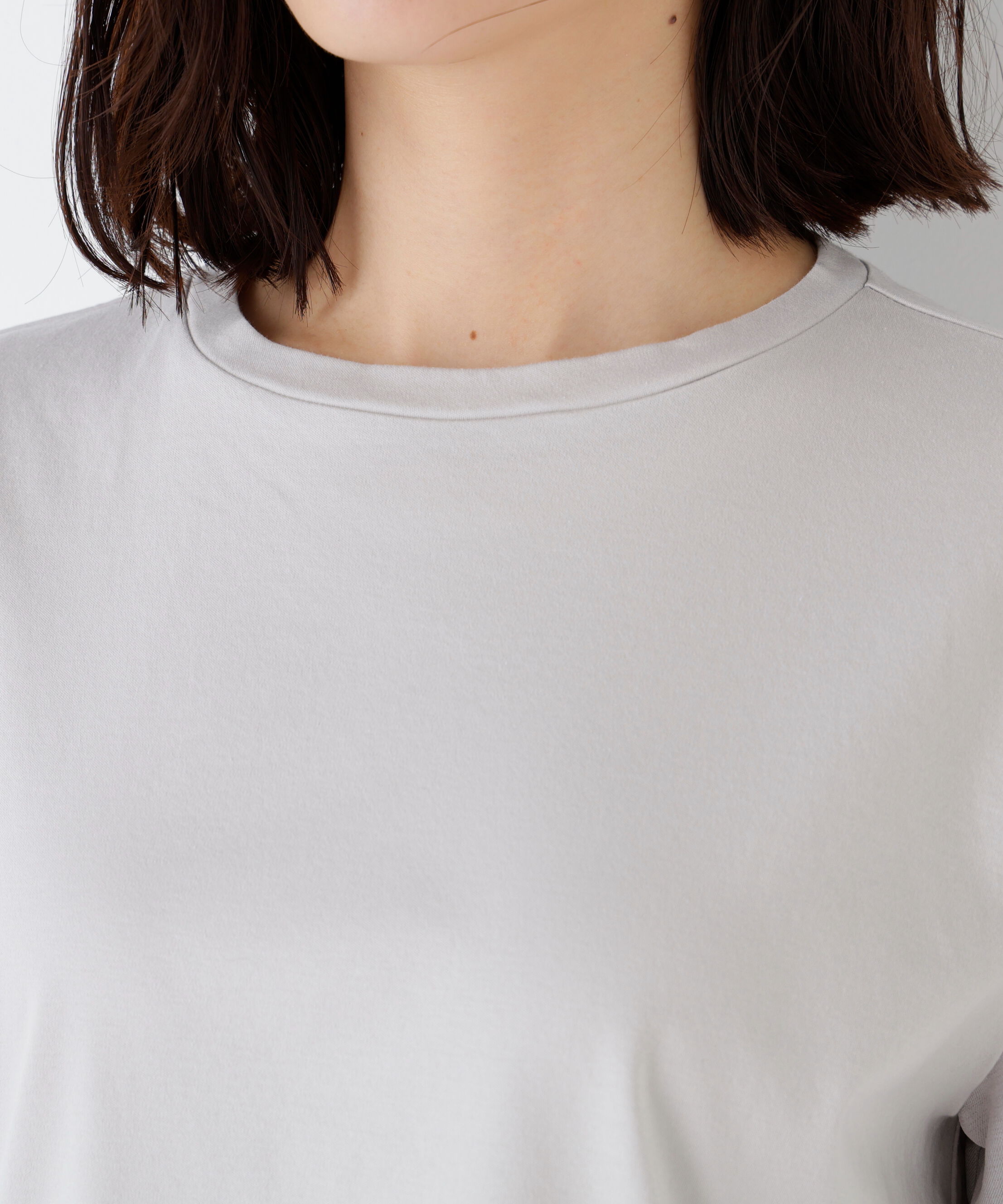  「《洗える》布帛コンビカットソー」|Tシャツ・カットソー|