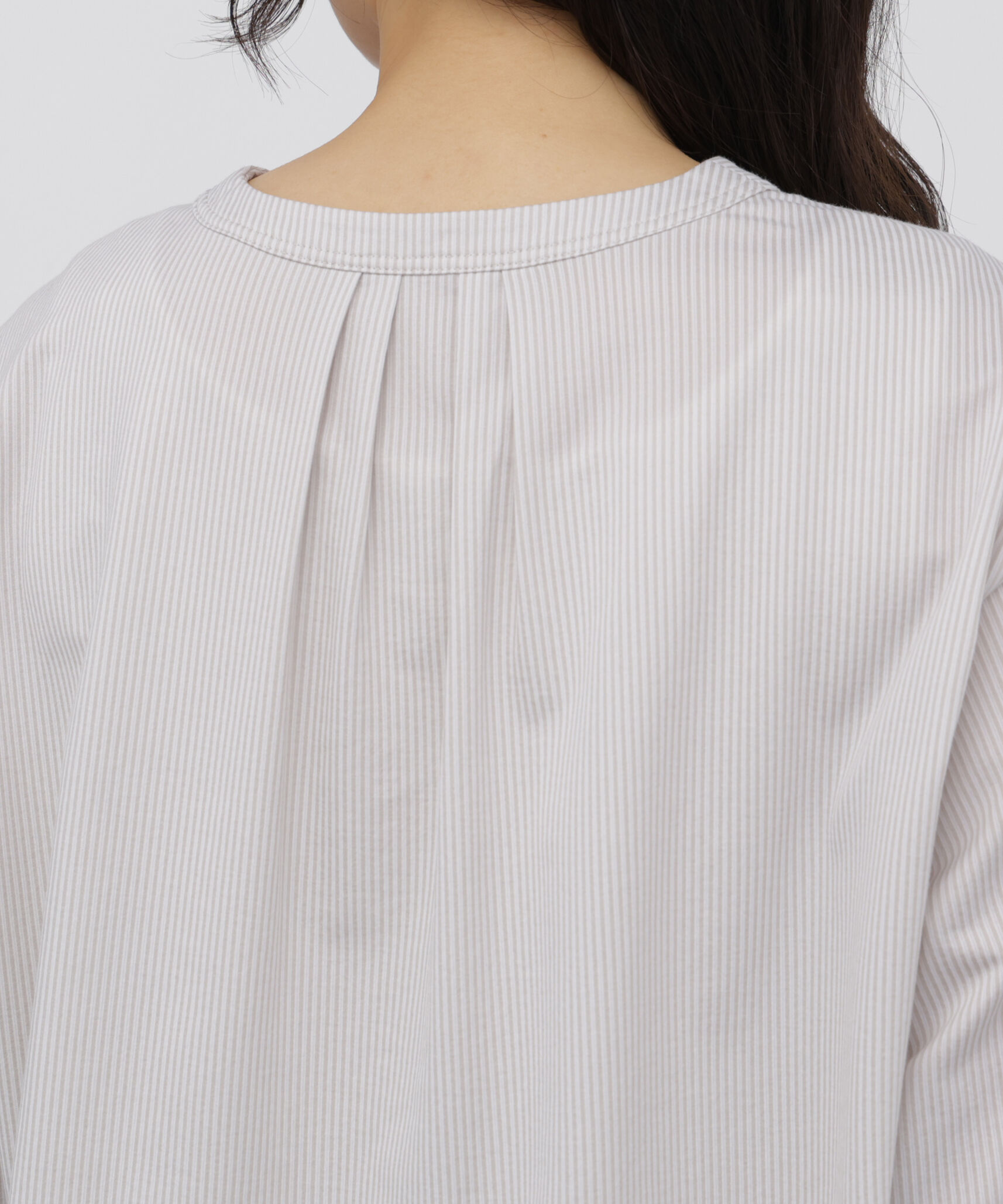  「◆《ジャージー素材》 トリコットカットソー釦ブラウス」|Tシャツ・カットソー|
