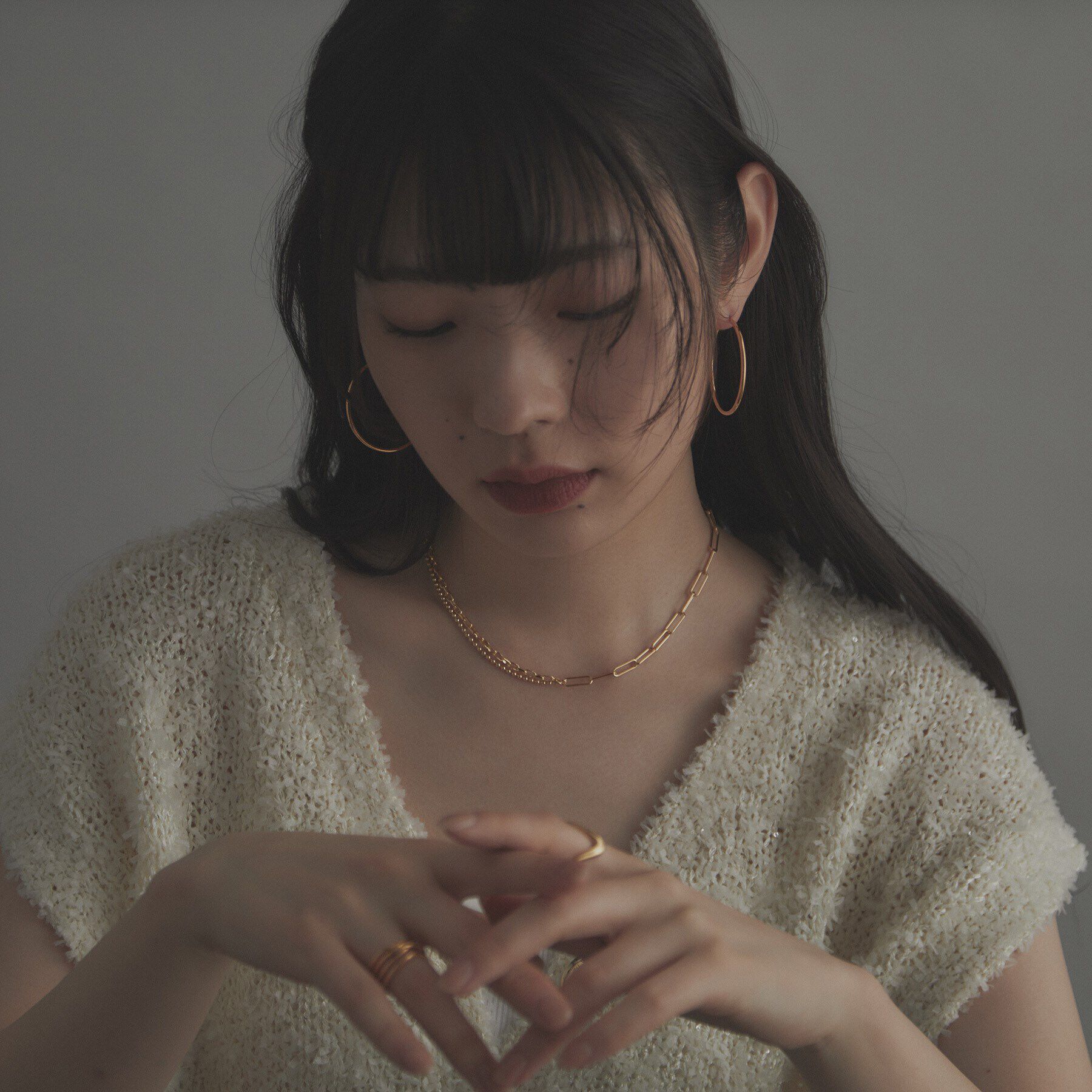 COCOSHNIK ONKITSCH「シルバー コンビネーションチェーン ニュアンスボールネックレス GP」|ネックレス|