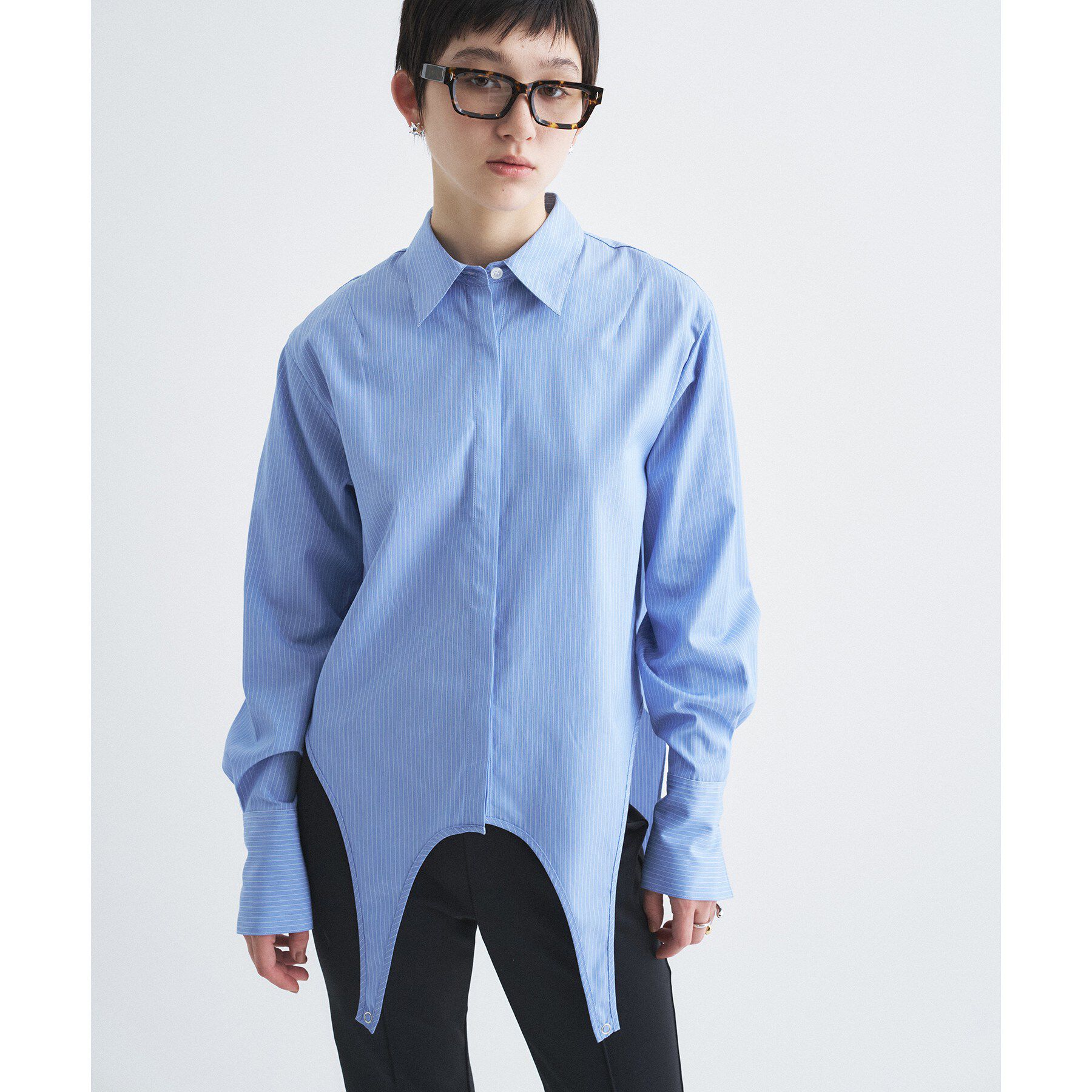 CODE A「flap detail stripe shirt」|シャツ・ブラウス|