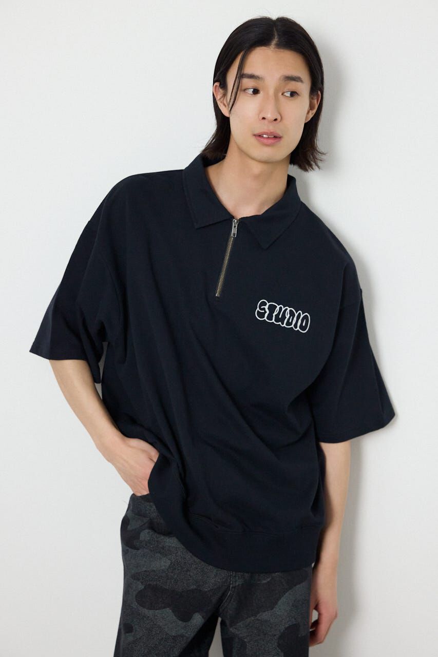 RODEO CROWNS「ライトスウェットZIPポロシャツ」|Tシャツ・カットソー|