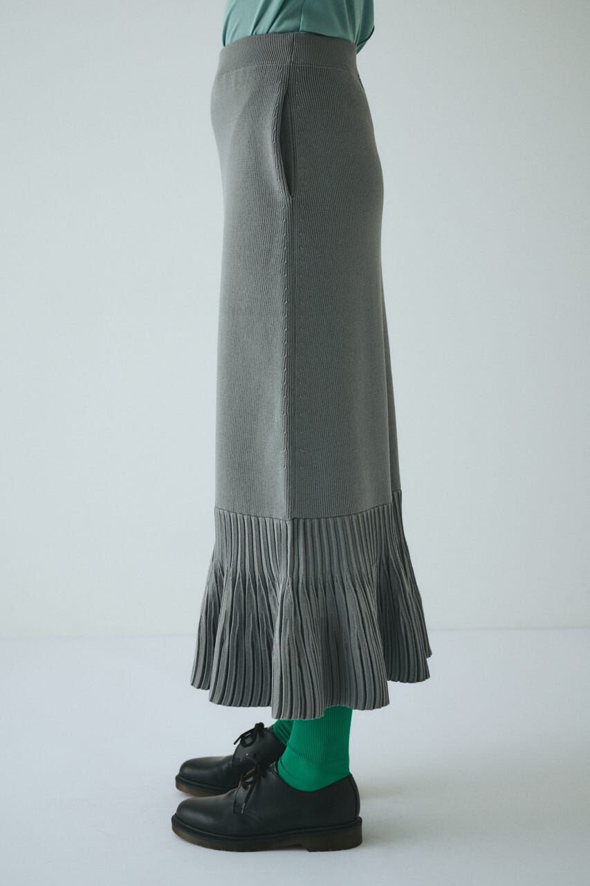 HeRIN.CYE「Pleated hem knit skirt」|スカート|
