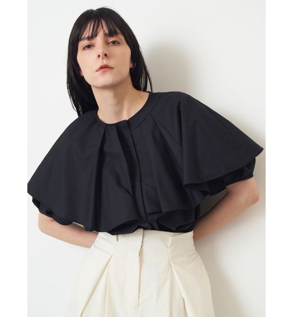 ELENDEEK「ASYME FRILL TUNIC BL」|シャツ・ブラウス|