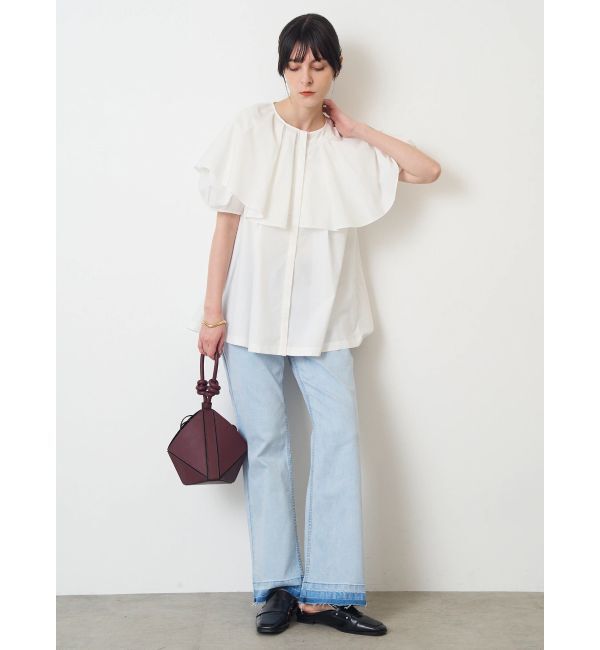ELENDEEK「ASYME FRILL TUNIC BL」|シャツ・ブラウス|