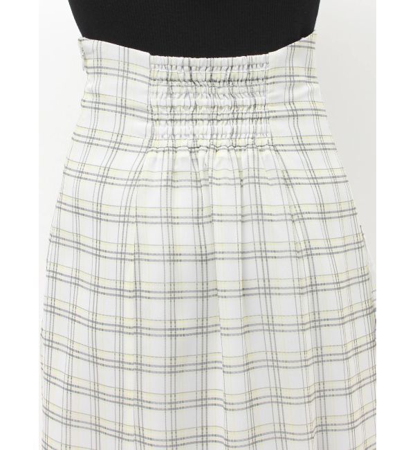 MERCURYDUO「シアーチェックイレヘムティアードスカート」|スカート|