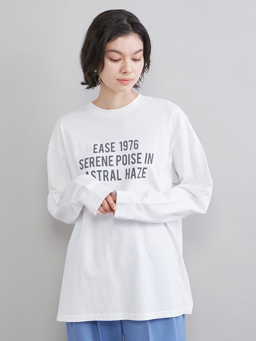 Mila Owen「３段ロゴグラフィックロングＴシャツシャツ」|Tシャツ・カットソー|WHT