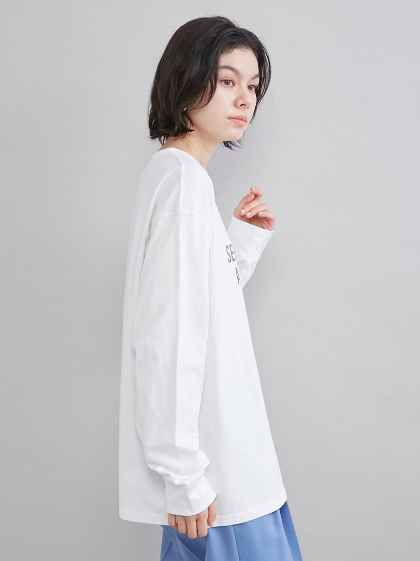 Mila Owen「３段ロゴグラフィックロングＴシャツシャツ」|Tシャツ・カットソー|