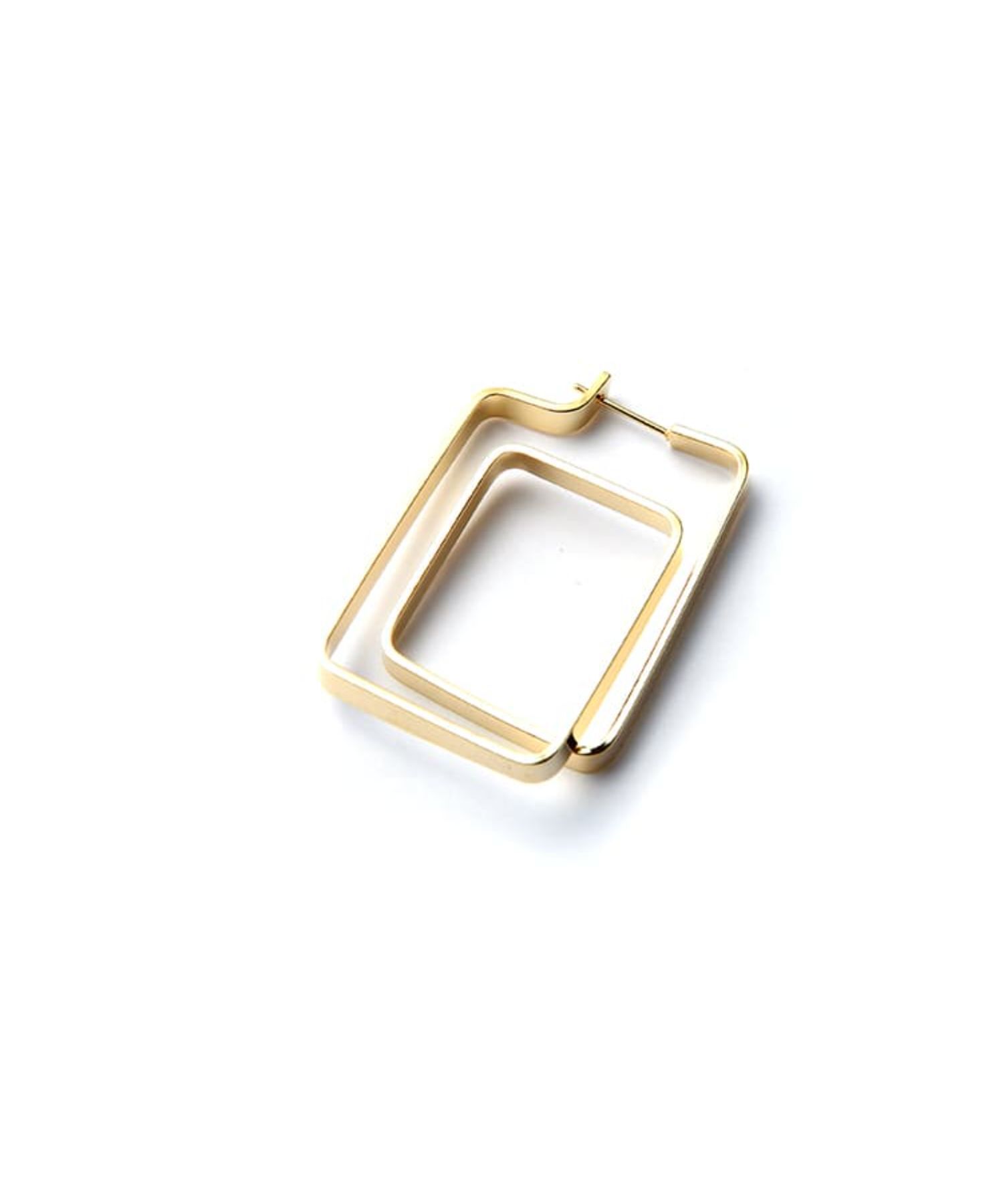 STYLE DELI「ダブルスクエア平打ちピアス」|ピアス|
