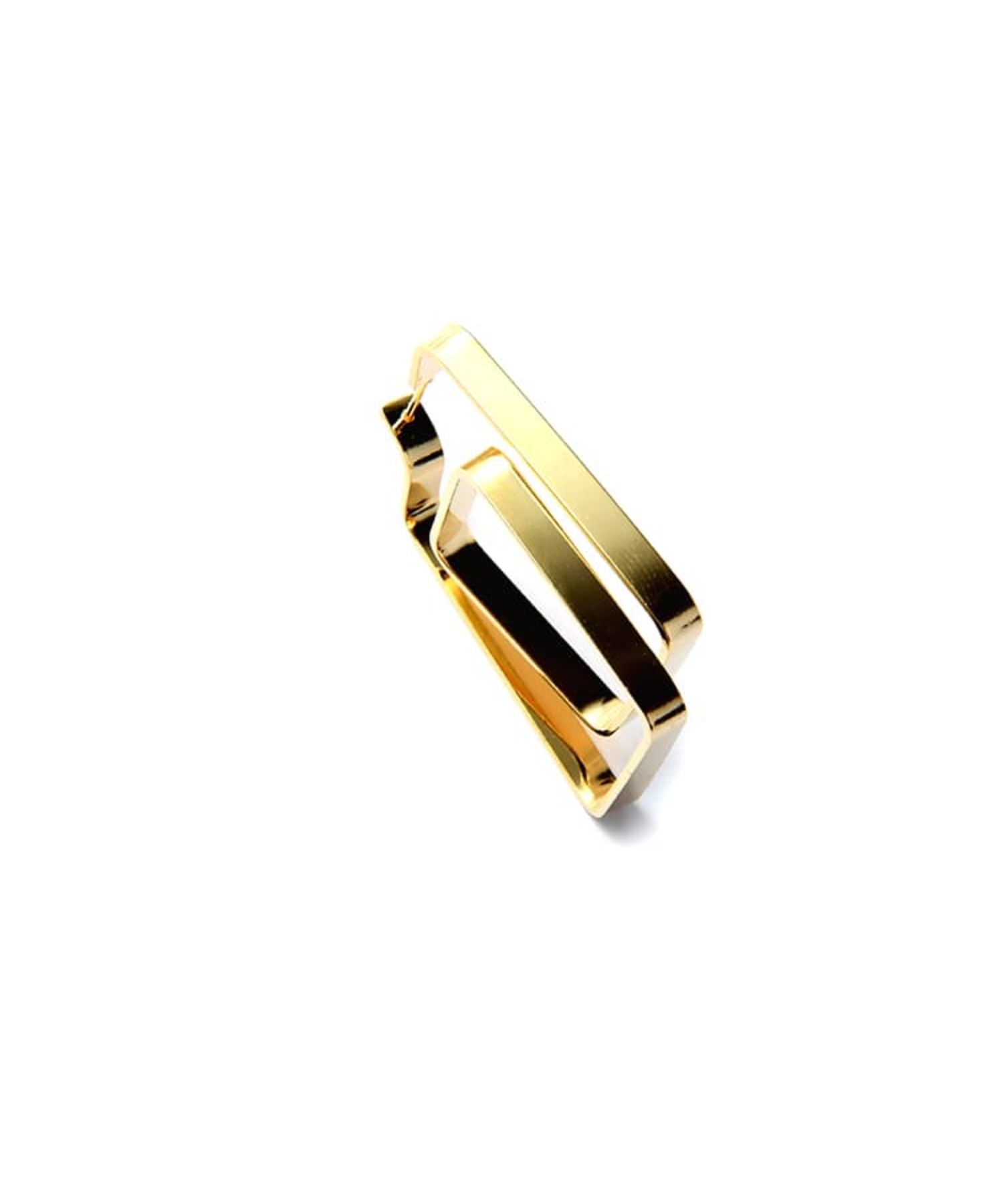 STYLE DELI「ダブルスクエア平打ちピアス」|ピアス|