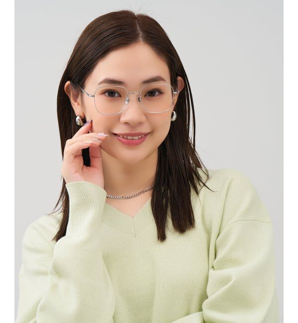  「ウェリントン型 メガネ | 中顔面短縮みえメガネ チタン 軽量 メタル 高級感 Zoff レンズ交換券付」|メガネ|