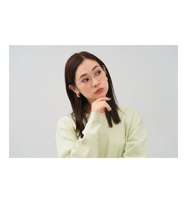  「ウェリントン型 メガネ | 中顔面短縮みえメガネ チタン 軽量 メタル 高級感 Zoff レンズ交換券付」|メガネ|