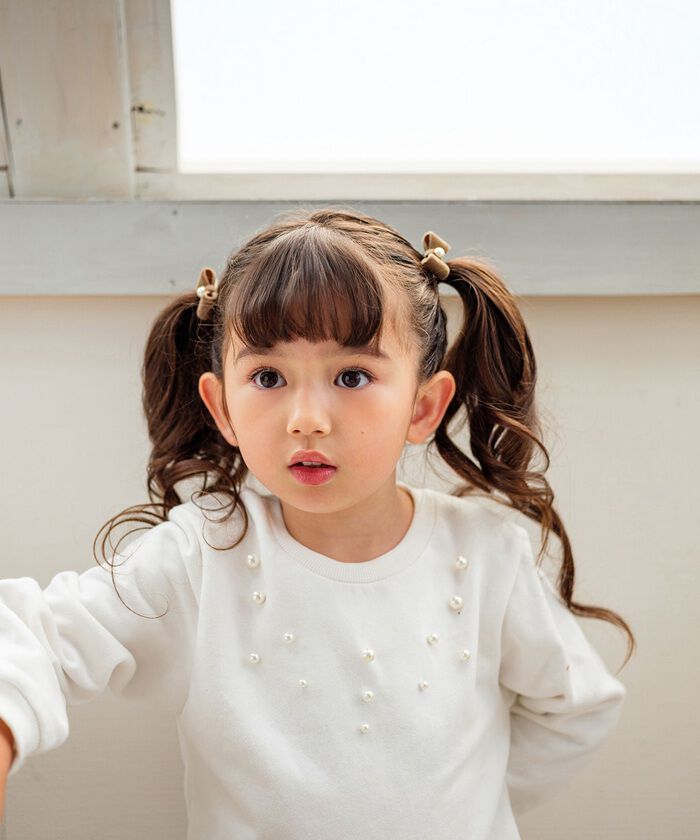 BACKYARD FAMILY「Rora ヘアクリップ キッズ 2個セット 通販 ベル ミニ リボン パール ベルベット」|その他|
