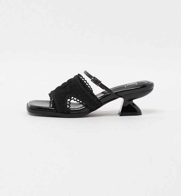 ODETTE E ODILE「＜SY＞シースルーギャザー サンダル50&uarr;」|サンダル|BLACK
