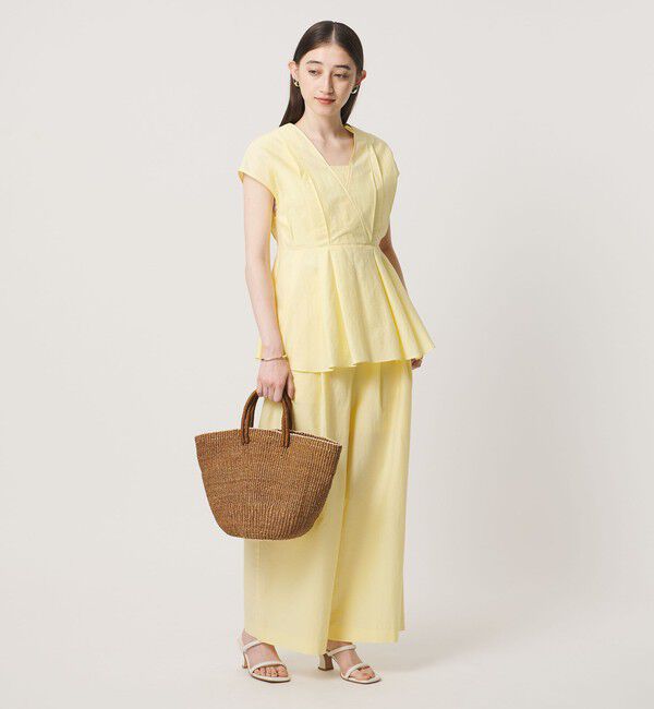 UNITED ARROWS「アバカ ダブルハンドル トートバッグ」|かごバッグ|