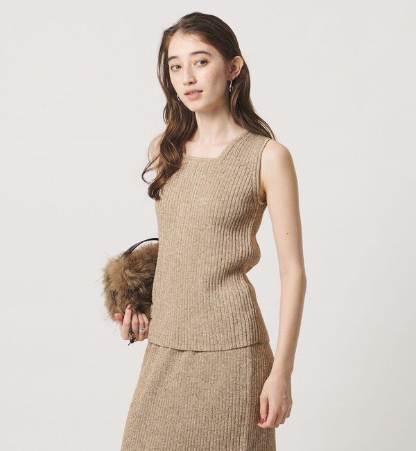 UNITED ARROWS「ノースリーブ カラー ニット ‐ウォッシャブル‐」|ニット・セーター|