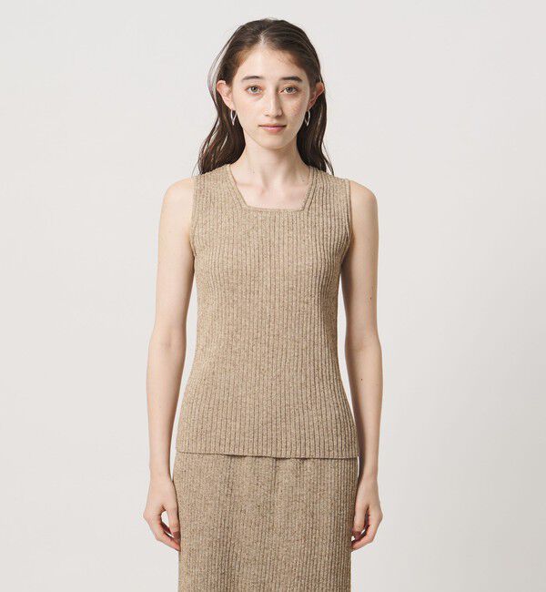 UNITED ARROWS「ノースリーブ カラー ニット ‐ウォッシャブル‐」|ニット・セーター|