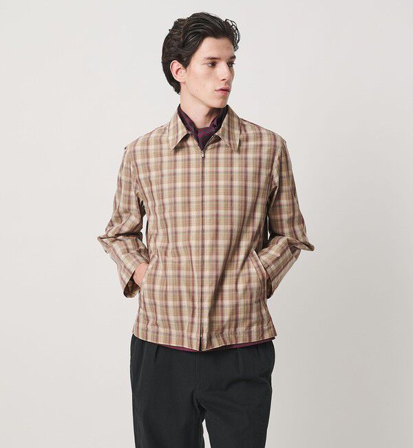 UNITED ARROWS「オータム チェック ジップブルゾン」|その他|