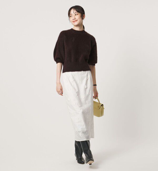 UNITED ARROWS「フォックスカシミヤ パフスリーブ ニット」|ニット・セーター|