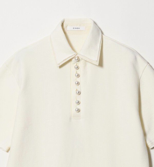 UNITED ARROWS「【別注】＜CINOH＞パールモチーフ スウェット ポロシャツ」|スウェット・ジャージ|