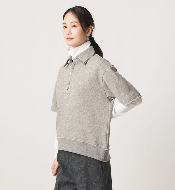 UNITED ARROWS「【別注】＜CINOH＞パールモチーフ スウェット ポロシャツ」|スウェット・ジャージ|