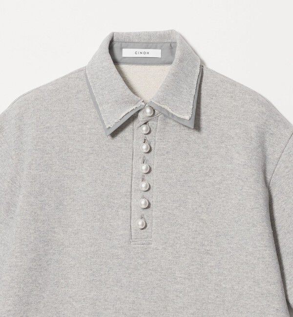 UNITED ARROWS「【別注】＜CINOH＞パールモチーフ スウェット ポロシャツ」|スウェット・ジャージ|