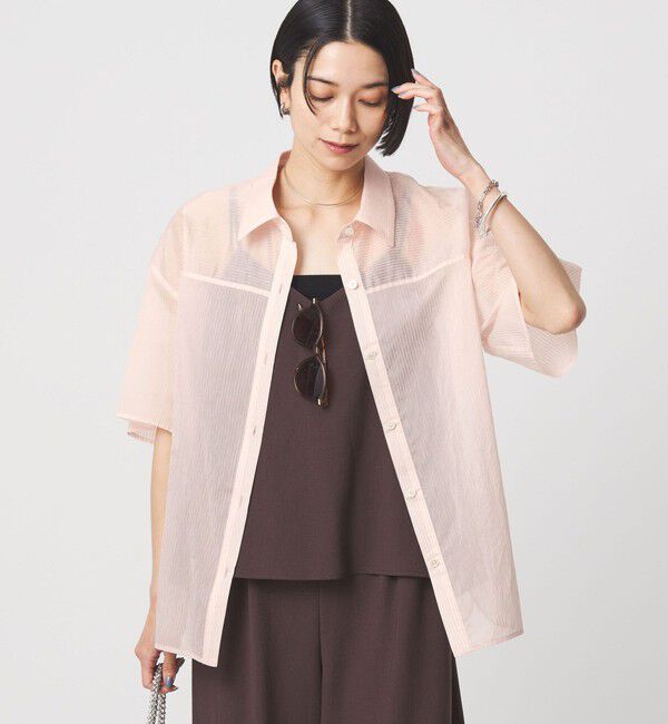 UNITED ARROWS green label relaxing「［size SHORTあり］リボンハイウエストシャツ」|シャツ・ブラウス|