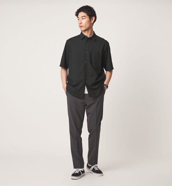 UNITED ARROWS green label relaxing「【WEB限定】JUST fit ウールライク 半袖 シャツ」|シャツ・ブラウス|