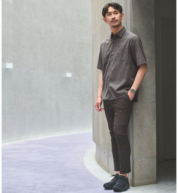 UNITED ARROWS green label relaxing「【WEB限定】JUST fit ウールライク 半袖 シャツ」|シャツ・ブラウス|