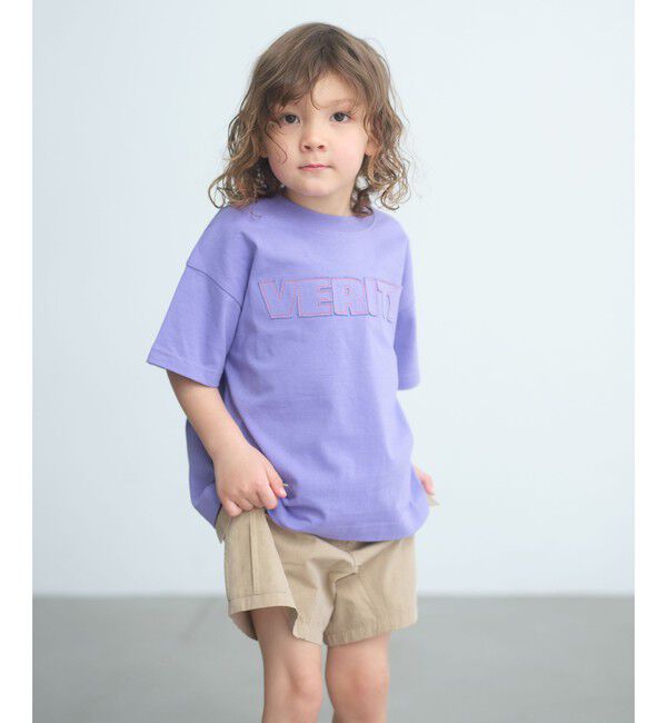 UNITED ARROWS green label relaxing「ロゴ アップリケ Tシャツ / キッズ 100cm-130cm」|Tシャツ・カットソー|PURPLE