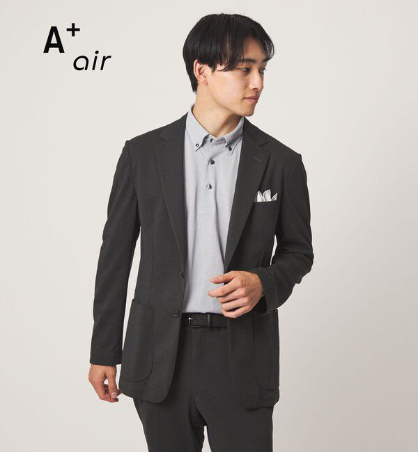 UNITED ARROWS green label relaxing「A+ air オックスジャージ 2B スタンダード セットアップ ジャケット -ウォッシャブル・ストレッチ・通気性-」|テーラードジャケット|
