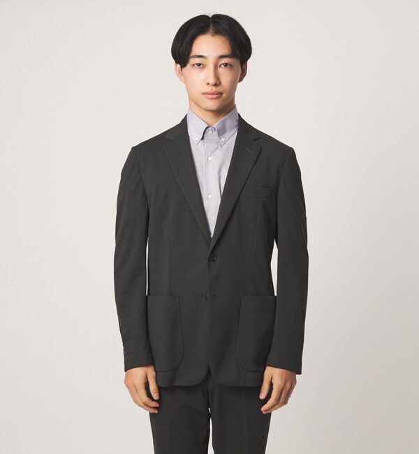 UNITED ARROWS green label relaxing「A+ air オックスジャージ 2B スタンダード セットアップ ジャケット -ウォッシャブル・ストレッチ・通気性-」|テーラードジャケット|