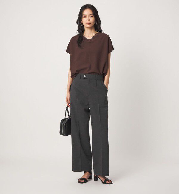 UNITED ARROWS green label relaxing「リネンライク ストレート パンツ 2 マシンウォッシャブル 接触冷感」|スラックス|
