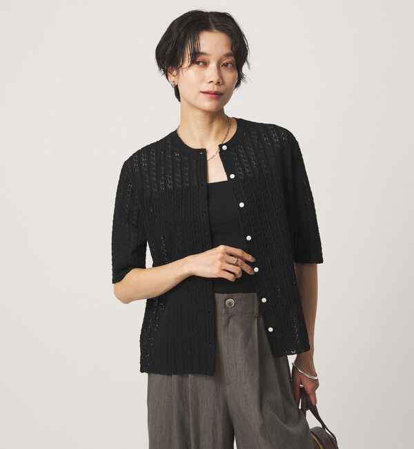 UNITED ARROWS green label relaxing「ガラアミ クルーネック カーディガン」|カーディガン|