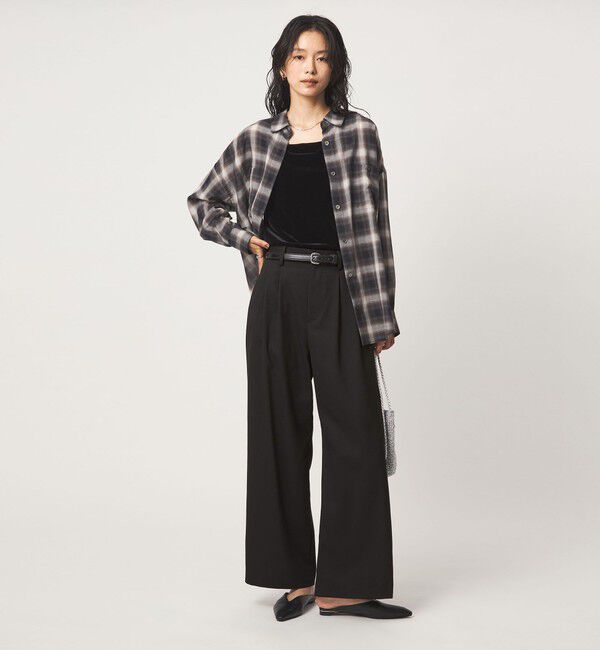UNITED ARROWS green label relaxing「ソモウライク 2タック ワイド パンツ ウォッシャブル ストレッチ」|スラックス|