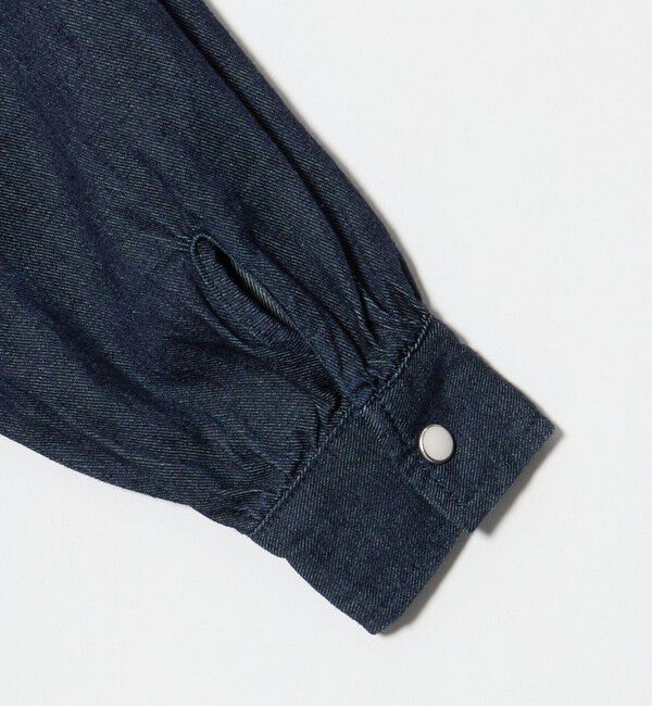 UNITED ARROWS green label relaxing「デニム スタンドカラー フリル ワンピース / キッズ 100cm-160cm」|ワンピース|