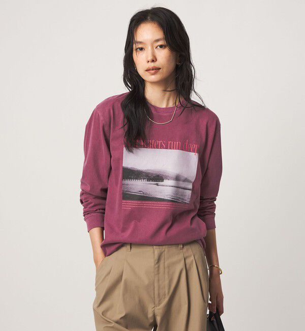 UNITED ARROWS green label relaxing「【別注】＜Various Timeless Arts＞プリント ロングスリーブTシャツ」|Tシャツ・カットソー|WINE