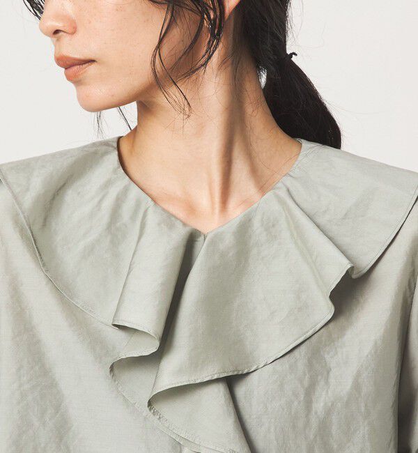 UNITED ARROWS green label relaxing「ラッフル ロングスリーブ ブラウス」|シャツ・ブラウス|