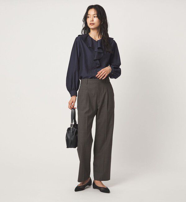 UNITED ARROWS green label relaxing「ラッフル ロングスリーブ ブラウス」|シャツ・ブラウス|