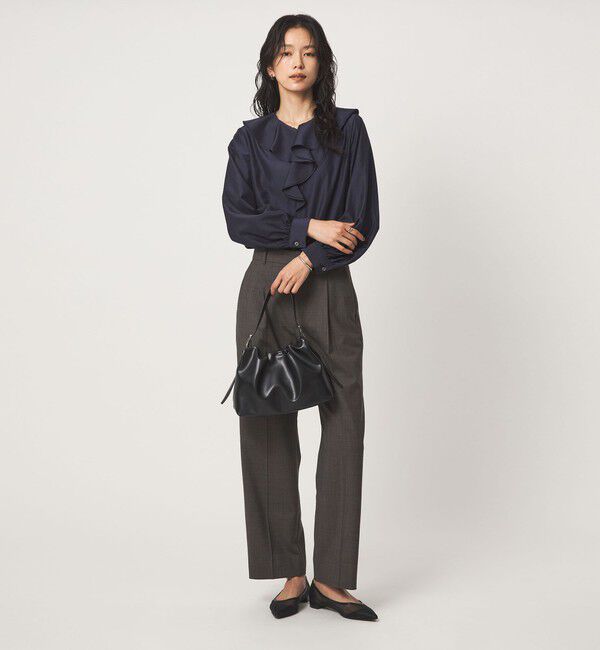 UNITED ARROWS green label relaxing「ラッフル ロングスリーブ ブラウス」|シャツ・ブラウス|