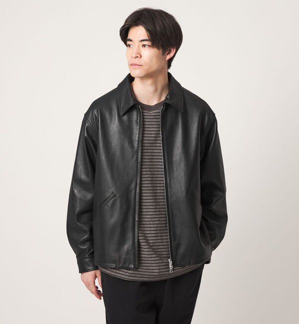 UNITED ARROWS green label relaxing「ラムレザー トラッカー ジップ ブルゾン」|その他|
