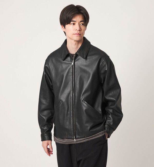 UNITED ARROWS green label relaxing「ラムレザー トラッカー ジップ ブルゾン」|その他|