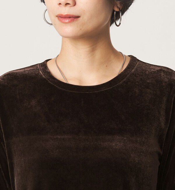 UNITED ARROWS green label relaxing「［size SHORTあり］ベロア ロングスリーブ ワンピース」|ワンピース|