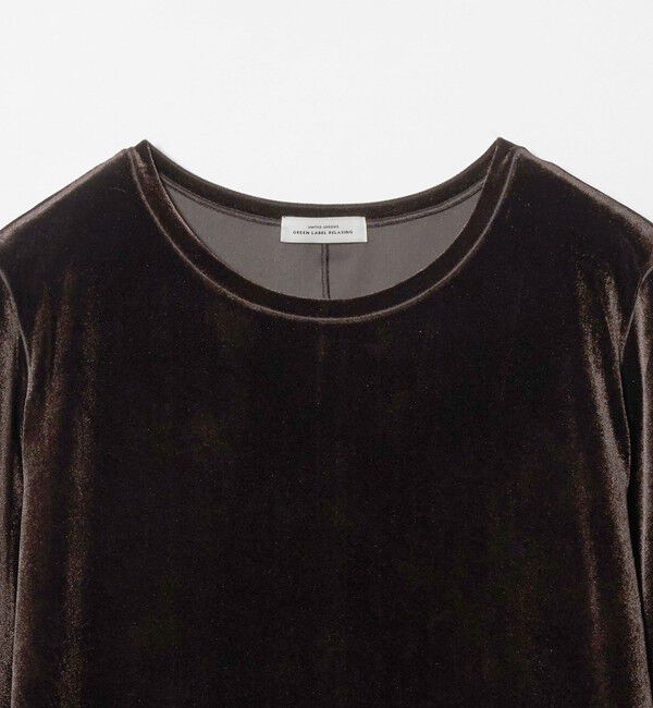 UNITED ARROWS green label relaxing「［size SHORTあり］ベロア ロングスリーブ ワンピース」|ワンピース|