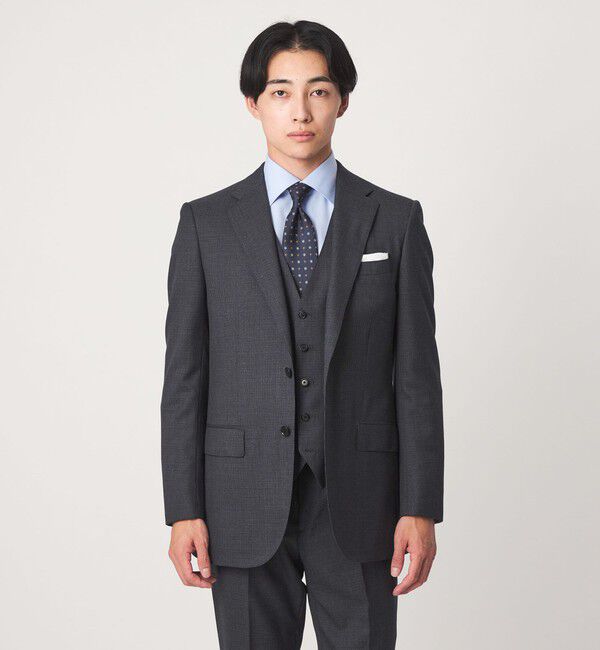 UNITED ARROWS green label relaxing「REDA ハウンドトゥース 2B RV スーツジャケット」|スーツ|DK.GRAY