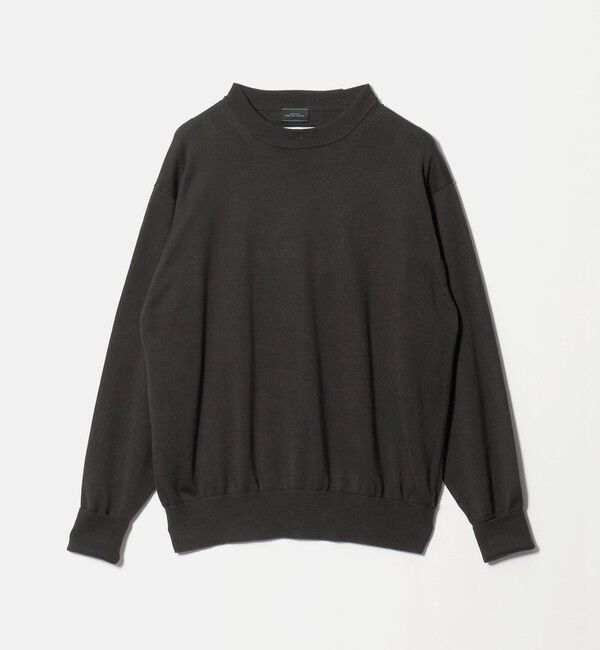 UNITED ARROWS green label relaxing「FINE BASIC アメリカンシーアイランドコットン クルーネック ニット」|ニット・セーター|DK.BROWN