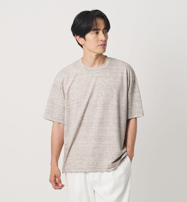 BEAUTY&YOUTH UNITED ARROWS「リネン テクスチャード クルーネック Tシャツ」|Tシャツ・カットソー|