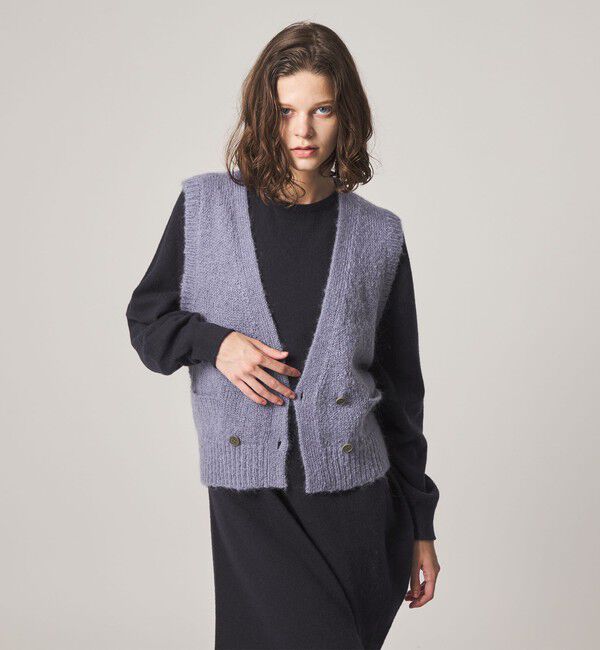 STEVEN ALAN「＜Steven Alan＞ウール モヘヤ ナイロン ダブルボタン ベスト」|ベスト・ジレ|